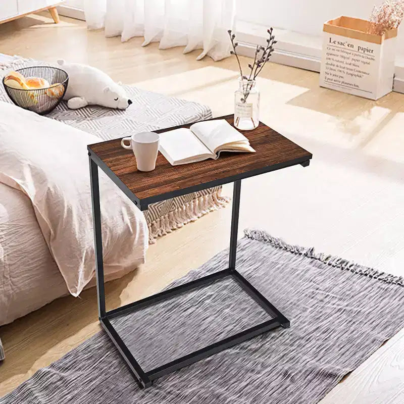 Tavolino laterale C da divano Costway 26'' porta laptop, mobili per ufficio domestico