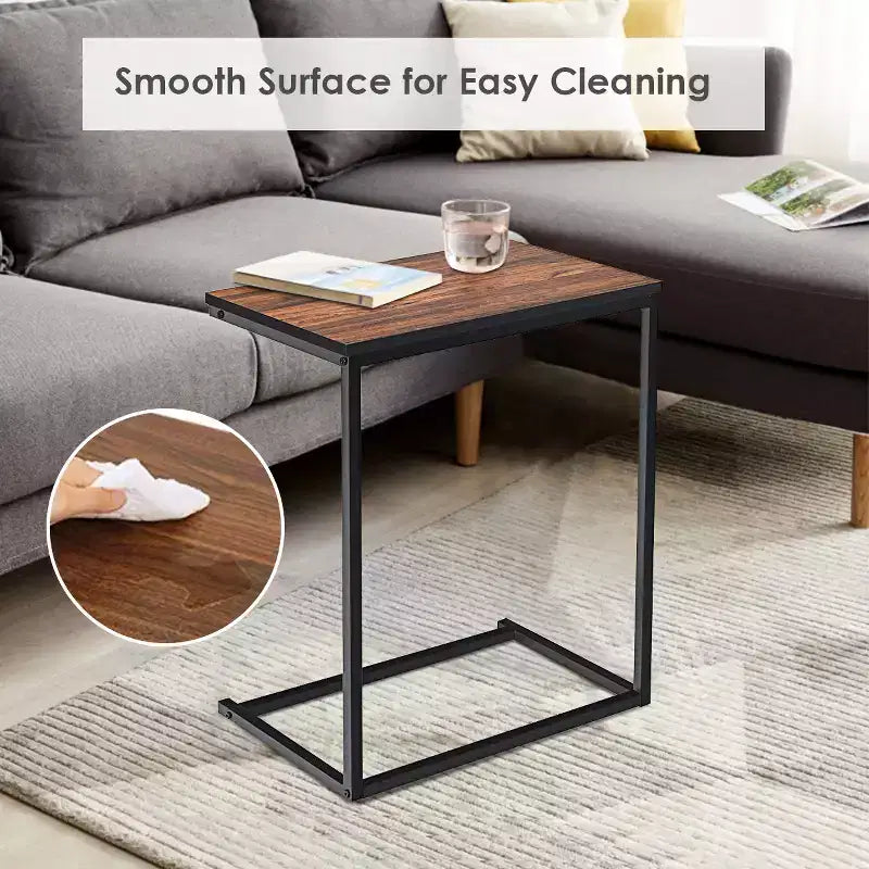 Tavolino laterale C da divano Costway 26'' porta laptop, mobili per ufficio domestico