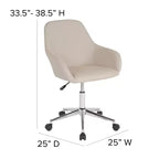 Sedia da ufficio Merrick Lane stile bucket con girevole a 360 gradi