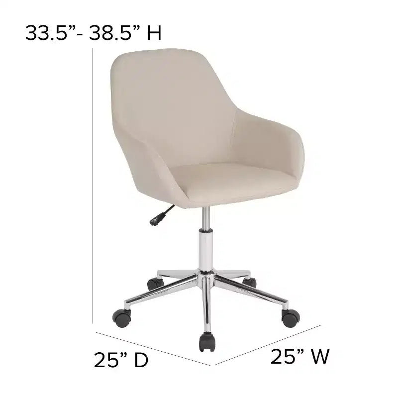 Sedia da ufficio Merrick Lane stile bucket con girevole a 360 gradi