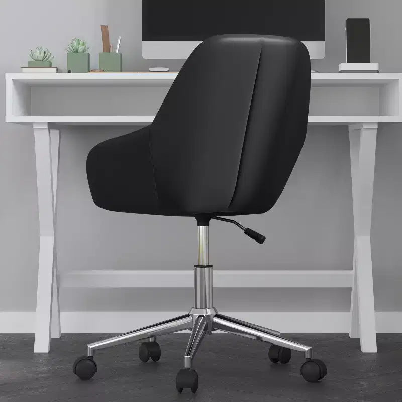 Sedia da ufficio Merrick Lane stile bucket con girevole a 360 gradi