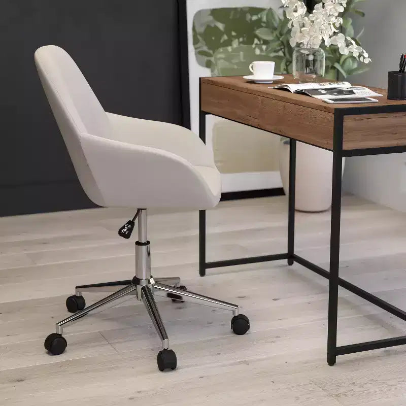 Sedia da ufficio Merrick Lane stile bucket con girevole a 360 gradi