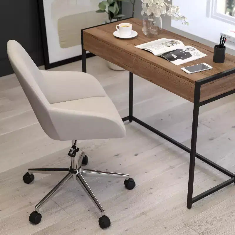 Sedia da ufficio Merrick Lane stile bucket con girevole a 360 gradi