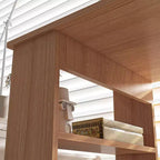 HOMCOM Scrivania da Ufficio Girevole a 360° a L ad Angolo per Computer con Scaffali Contenitori, Scrivania da Lavoro