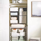 Organizzatore per armadio pensile in tessuto grigio - Brightroom