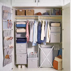 Organizzatore per armadio pensile in tessuto grigio - Brightroom