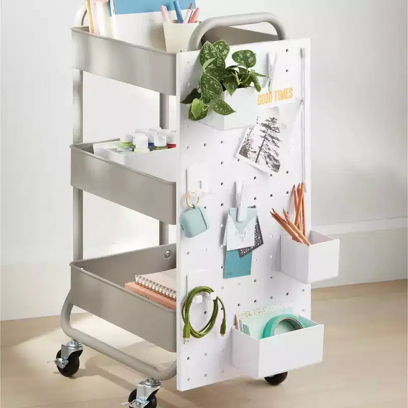 Carrello multiuso in metallo a 3 ripiani - Brightroom