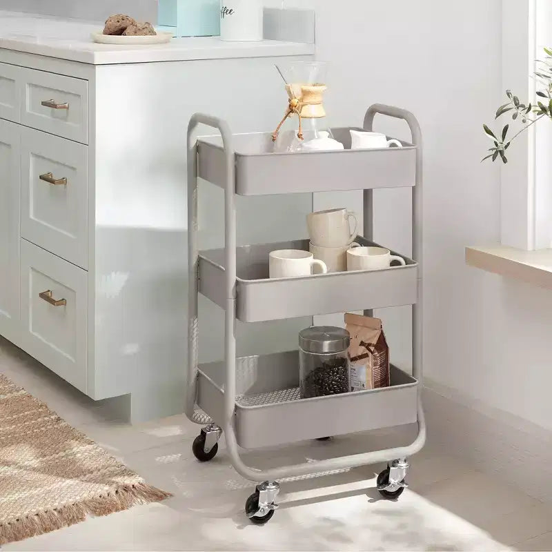 Carrello multiuso in metallo a 3 ripiani - Brightroom