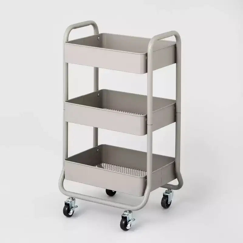 Carrello multiuso in metallo a 3 ripiani - Brightroom