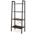 Scaffale a Scala a 4 Livelli in Legno Costway, Libreria a Scala, Scaffale Espositivo