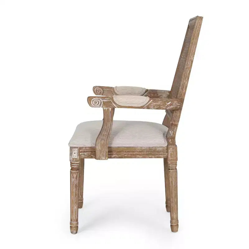 Set di 6 sedie da pranzo imbottite in legno e canna Maria French Country - Christopher Knight Home