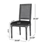 Set di 6 sedie da pranzo imbottite in legno e canna Regina French Country - Christopher Knight Home