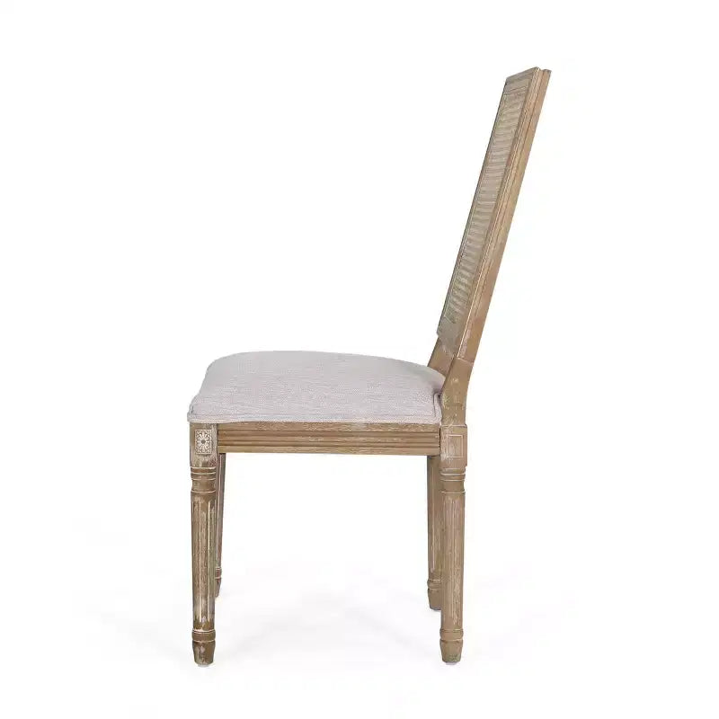 Set di 6 sedie da pranzo imbottite in legno e canna Regina French Country - Christopher Knight Home