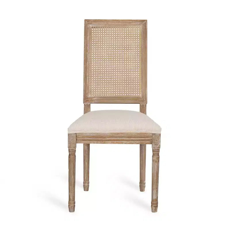 Set di 6 sedie da pranzo imbottite in legno e canna Regina French Country - Christopher Knight Home