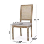 Set di 6 sedie da pranzo imbottite in legno e canna Regina French Country - Christopher Knight Home