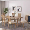 Set of 6 Regina French Country Wood and Cane Upholstered Dining Chairs - Christopher Knight Home