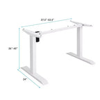 Struttura scrivania elettrica regolabile in altezza Costway con controller a pulsante, colore nero/bianco