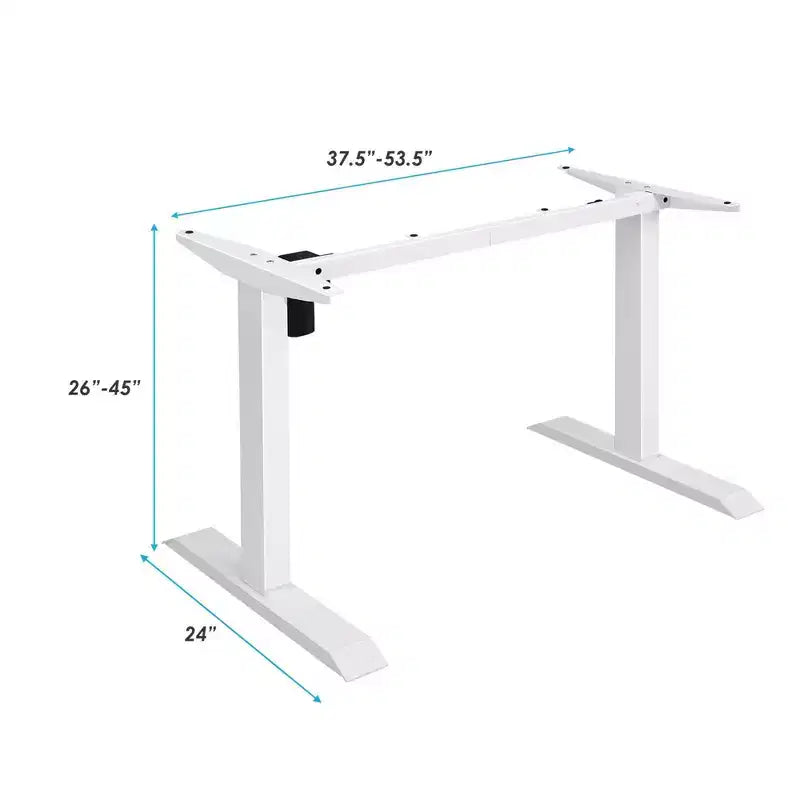 Struttura scrivania elettrica regolabile in altezza Costway con controller a pulsante, colore nero/bianco