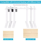 Struttura scrivania elettrica regolabile in altezza Costway con controller a pulsante, colore nero/bianco