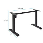 Struttura scrivania elettrica regolabile in altezza Costway con controller a pulsante, colore nero/bianco