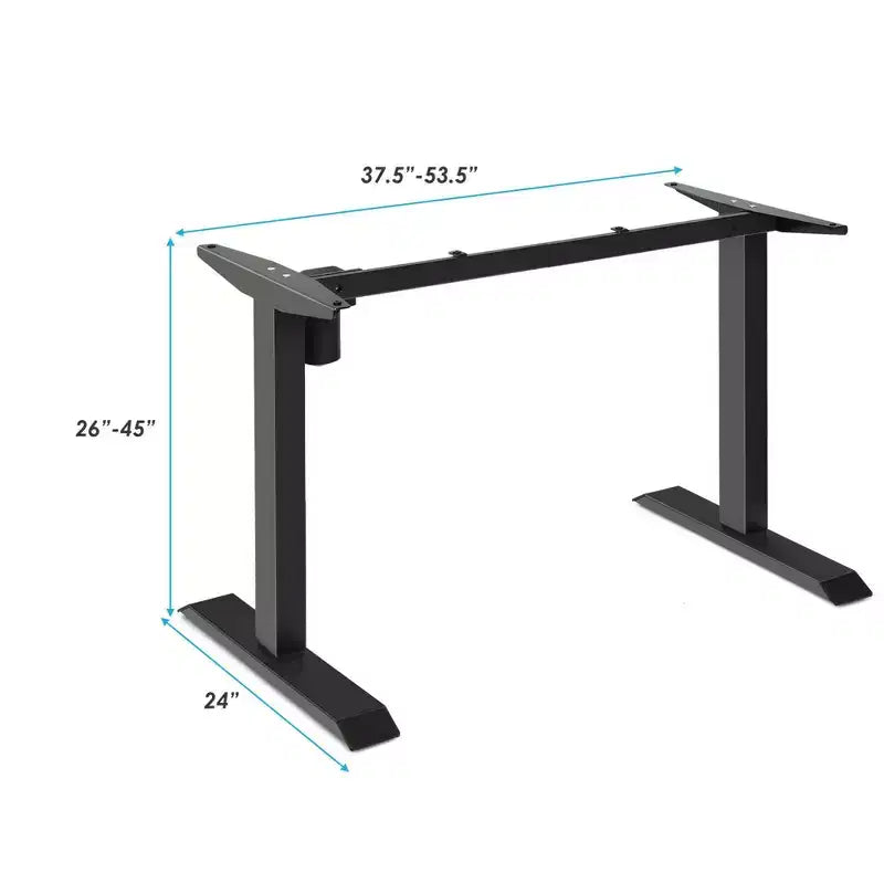 Struttura scrivania elettrica regolabile in altezza Costway con controller a pulsante, colore nero/bianco