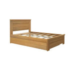 Struttura letto matrimoniale Max & Lily con letto estraibile, letto a piattaforma in legno massello
