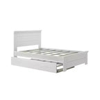 Struttura letto matrimoniale Max & Lily con letto estraibile, letto a piattaforma in legno massello