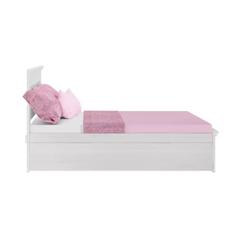 Struttura letto matrimoniale Max & Lily con letto estraibile, letto a piattaforma in legno massello