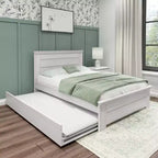 Struttura letto matrimoniale Max & Lily con letto estraibile, letto a piattaforma in legno massello