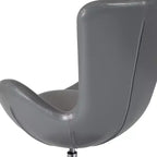 Poltrona lounge Merrick Lane stile "Egg" con schienale alto e base girevole in metallo a 360°