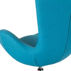 Poltrona lounge Merrick Lane stile "Egg" con schienale alto e base girevole in metallo a 360°