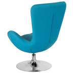 Poltrona lounge Merrick Lane stile "Egg" con schienale alto e base girevole in metallo a 360°