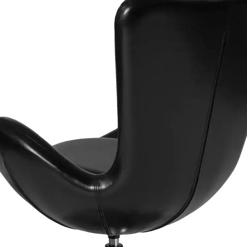 Poltrona lounge Merrick Lane stile "Egg" con schienale alto e base girevole in metallo a 360°