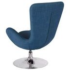 Poltrona lounge Merrick Lane stile "Egg" con schienale alto e base girevole in metallo a 360°