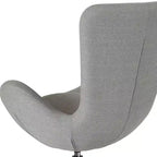 Poltrona lounge Merrick Lane stile "Egg" con schienale alto e base girevole in metallo a 360°