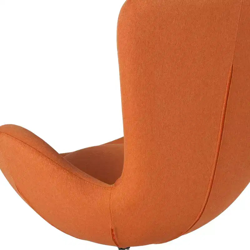 Poltrona lounge Merrick Lane stile "Egg" con schienale alto e base girevole in metallo a 360°
