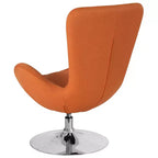 Poltrona lounge Merrick Lane stile "Egg" con schienale alto e base girevole in metallo a 360°