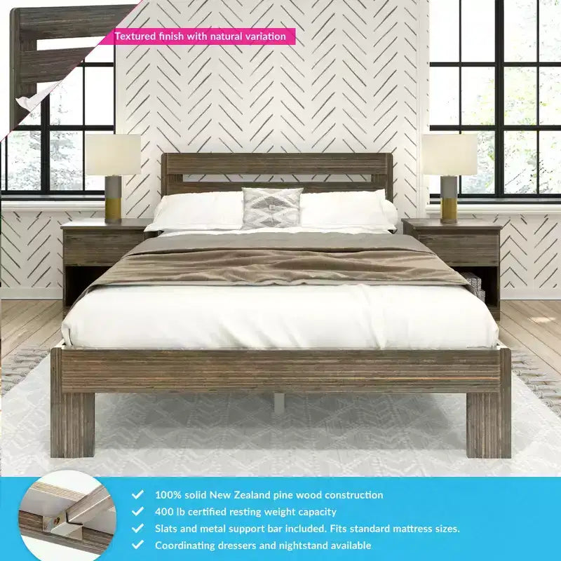 Letto a doghe queen Max & Lily Farmhouse