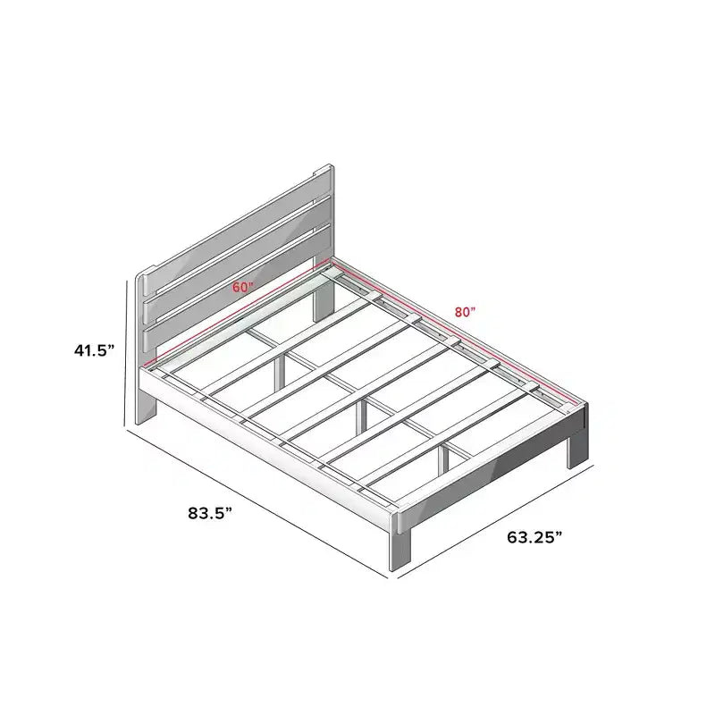 Letto a doghe queen Max & Lily Farmhouse