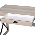 Scrivania da computer HOMCOM per ufficio, scrivania rustica, postazione di lavoro in stile farmhouse con cassetto portaoggetti, telaio a X