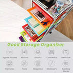 Costway Carrello Portaoggetti a 10 Cassetti con Ruote Organizer per Scrapbook Ufficio Scuola Multicolore