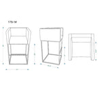 Set di 3 Sgabelli da Bar Imbottiti Embassy in Metallo - Manhattan Comfort