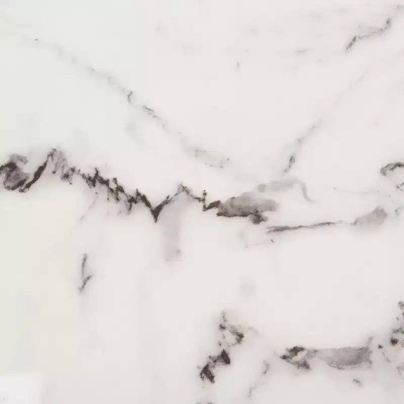 Tavolino ovale Placido - Marmo Bianco/Nero - Safavieh