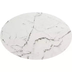 Tavolino ovale Placido - Marmo Bianco/Nero - Safavieh