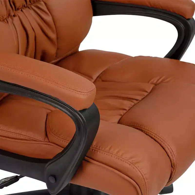 Flash Furniture Flash Fundamentals Sedia da Ufficio Girevole Big & Tall in LeatherSoft con Braccioli Imbottiti, Portata 181 kg