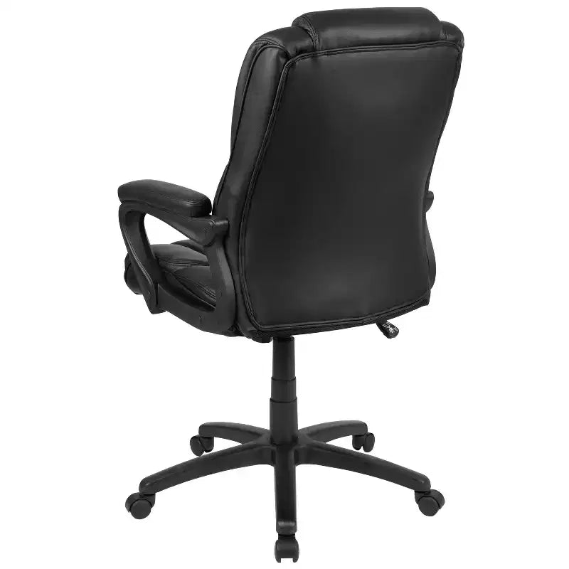Flash Furniture Flash Fundamentals Sedia da Ufficio Girevole Big & Tall in LeatherSoft con Braccioli Imbottiti, Portata 181 kg
