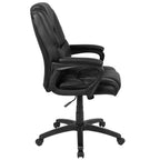 Flash Furniture Flash Fundamentals Sedia da Ufficio Girevole Big & Tall in LeatherSoft con Braccioli Imbottiti, Portata 181 kg