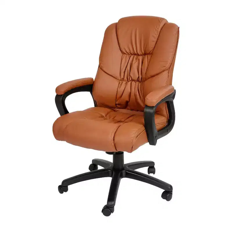 Flash Furniture Flash Fundamentals Sedia da Ufficio Girevole Big & Tall in LeatherSoft con Braccioli Imbottiti, Portata 181 kg