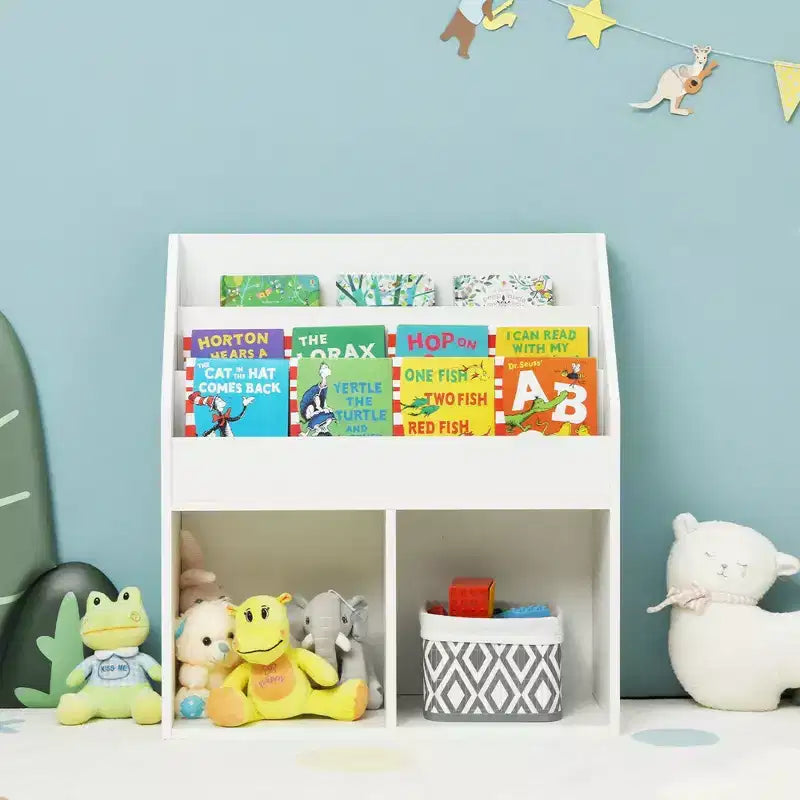 Costway Libreria per Bambini Scaffale in Legno Mobile Organizzatore Giocattoli