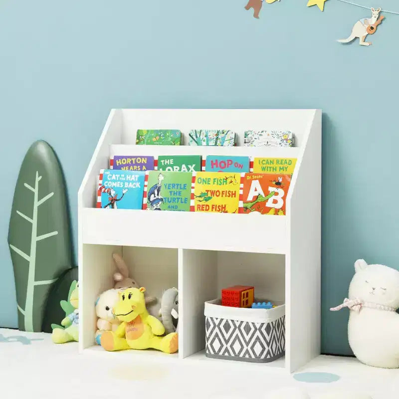 Costway Libreria per Bambini Scaffale in Legno Mobile Organizzatore Giocattoli